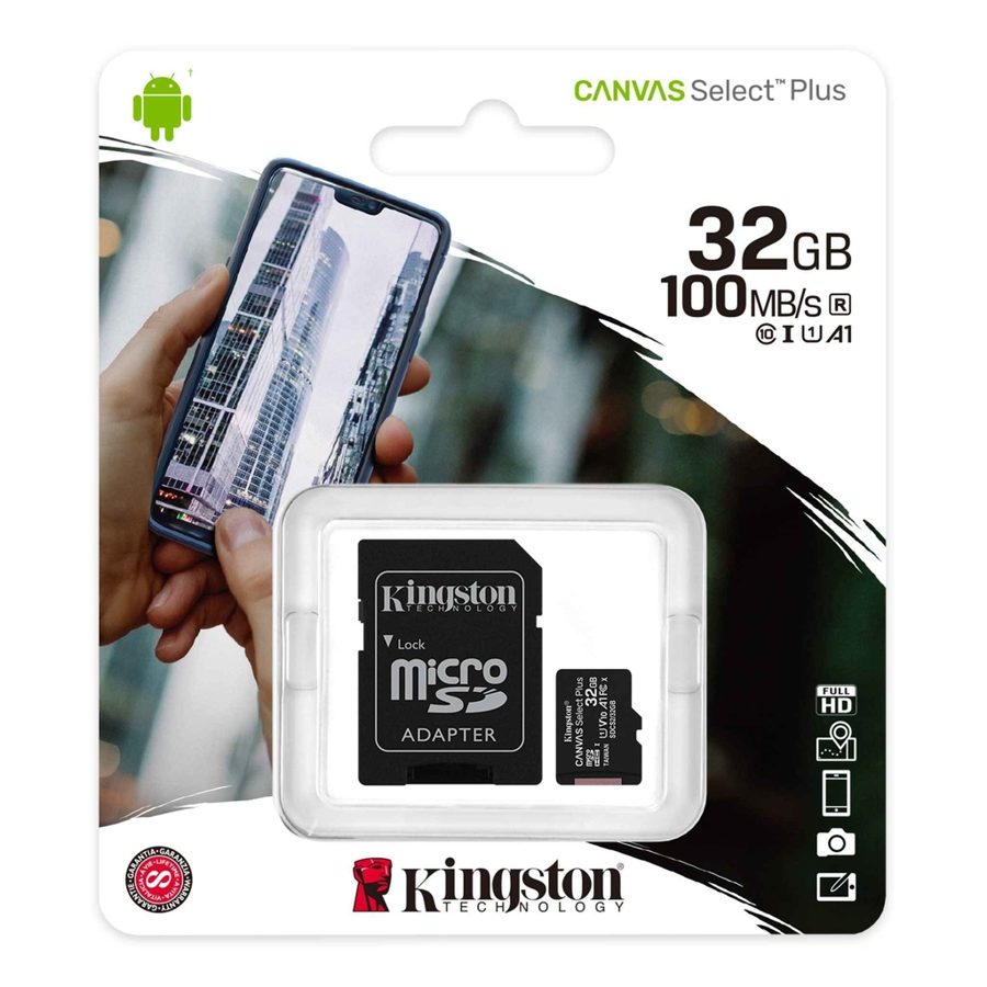 Memoria Micro SD 32gb Kingston Clase 10 Canvas Select
